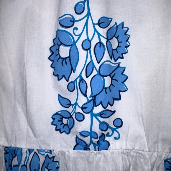 J. Crew Women’s Cotton Floral Puff Sleeve Tiered Midi Dress Blue/White Sz 4 NWT - Picture 11 of 16